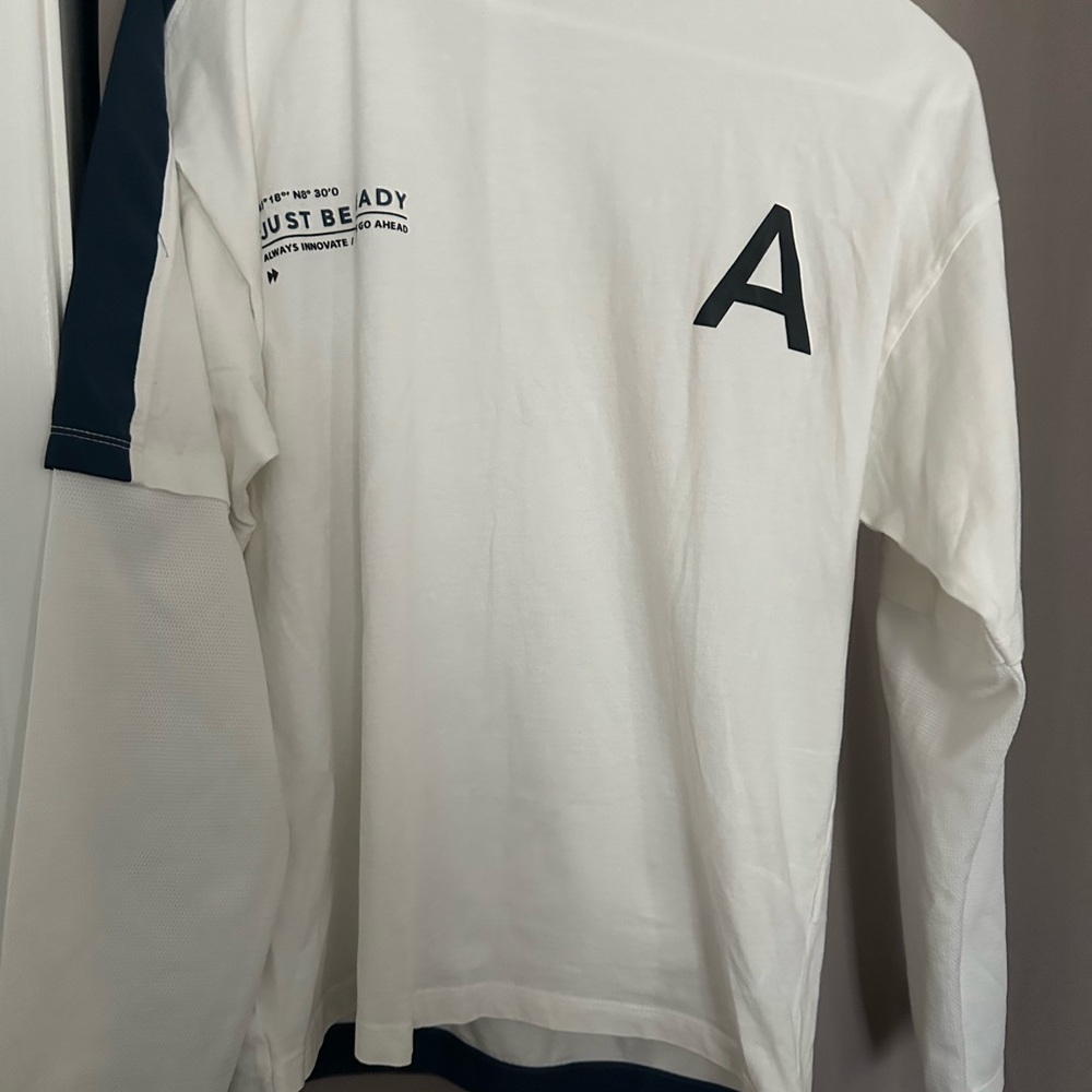 Zara White and Black Long Sleeve Kids Tee